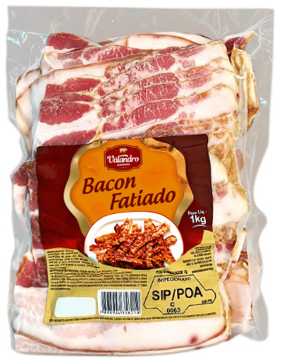 Imagem Bacon Fatiado de Barriga 1kg (Valandro)