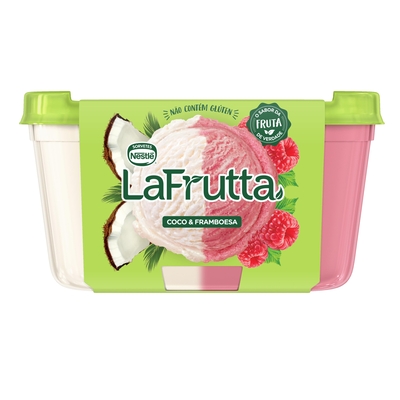 Imagem Sorvete La Frutta Coco e Framboesa Nestlé Pote 1L