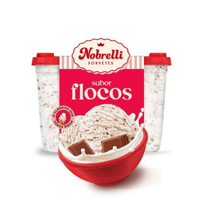 Imagem Sorvete Nobrelli Flocos Pote 1.3l